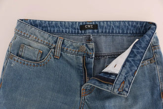 Blue Wash Cotton Classic Jeans Costume National