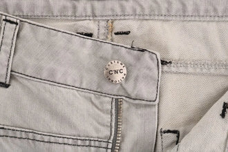 Gray Wash Cotton Slim Jeans Costume National