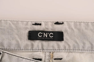 Gray Wash Cotton Slim Jeans Costume National