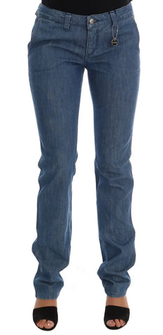 Blue Wash Cotton Slim Denim Jeans Costume National