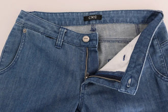 Blue Wash Cotton Slim Denim Jeans Costume National