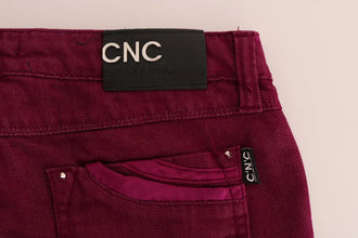 Red Wash Cotton Stretch Denim Jeans Costume National