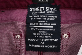 Red Wash Cotton Stretch Denim Jeans Costume National