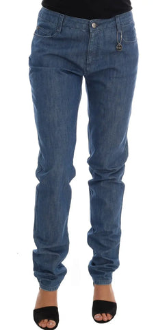 Blue Wash Cotton Boyfriend Fit Jeans Costume National
