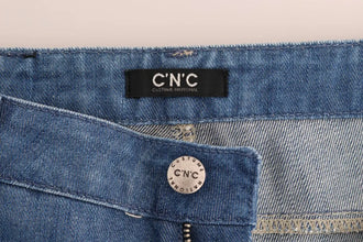 Blue Wash Cotton Boyfriend Fit Jeans Costume National
