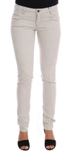 White Cotton Stretch Slim Jeans Costume National