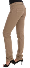 Beige Cotton Stretch Slim Fit Jeans Costume National