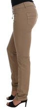 Beige Cotton Stretch Slim Fit Jeans Costume National