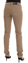 Beige Cotton Stretch Slim Fit Jeans Costume National