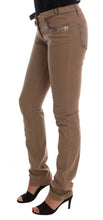 Beige Cotton Stretch Slim Fit Jeans Costume National