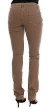 Beige Cotton Stretch Slim Fit Jeans Costume National