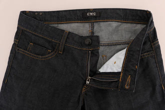 Dark Blue Cotton Classic Fit Jeans Costume National