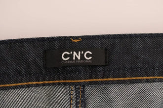 Dark Blue Cotton Classic Fit Jeans Costume National