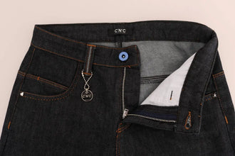 Blue Cotton Stretch Slim Fit Jeans Costume National