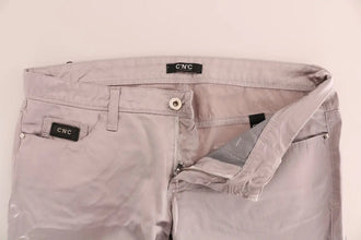 Beige Cotton Slim Fit Jeans Costume National