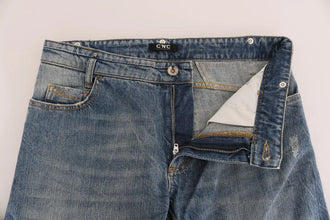 Blue Cotton Stretch Denim Jeans Costume National