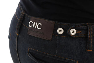 Dark Blue Cotton Slim Fit Jeans Costume National