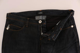 Dark Blue Cotton Slim Fit Jeans Costume National