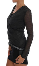 Gray Wool Lace Top Long Sleeved T-shirt Ermanno Scervino