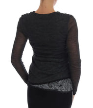 Gray Wool Lace Top Long Sleeved T-shirt Ermanno Scervino