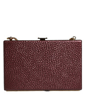 Dolce & Gabbana Maroon Leather Clutch Evening Crossbody Bag