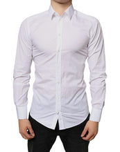 Dolce & Gabbana White Cotton Collared Men Formal Dress Shirt