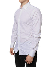 Dolce & Gabbana White Cotton Collared Men Formal Dress Shirt