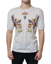 Dolce & Gabbana White Angel Crown Print Crew Neck T-shirt