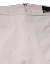 GF Ferre Beige Cotton Stretch Mid Waist Pencil Cut Skirt