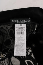 Floral Macramé Lace Crystal Button Skirt Dolce & Gabbana