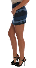 Blue Short striped Mini Denim Skirt Dolce & Gabbana