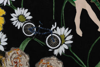 Black Embellished Daisy Brocade Skirt Dolce & Gabbana