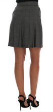 Gray Wool High Waist Mini Shorts Dolce & Gabbana