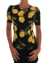 Multicolor Lemon Silk Stretch T-Shirt Dolce & Gabbana