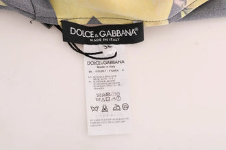 Multicolor Lemon Silk Stretch T-Shirt Dolce & Gabbana
