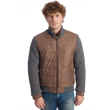 Roberto Pepe Luxury Brown Wool Men's Quilted Jacket