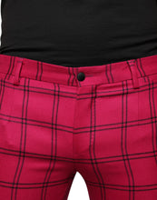 Dolce & Gabbana Pink Checkered Wool Skinny Pants