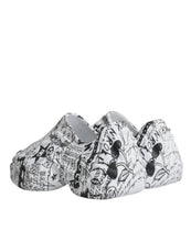 Dolce & Gabbana White Black Graffiti Daymaster Sneakers Shoes