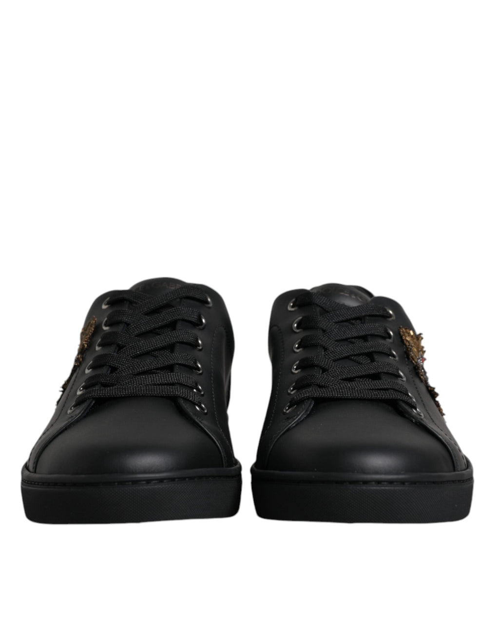Black London Sacred Heart Men Sneakers Shoes Dolce & Gabbana