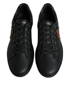 Black London Sacred Heart Men Sneakers Shoes Dolce & Gabbana
