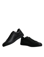Black London Sacred Heart Men Sneakers Shoes Dolce & Gabbana