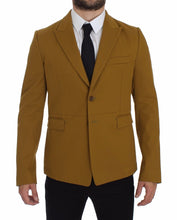 Yellow Cotton Stretch Blazer Dolce & Gabbana
