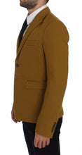 Yellow Cotton Stretch Blazer Dolce & Gabbana