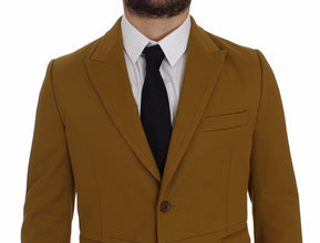 Yellow Cotton Stretch Blazer Dolce & Gabbana