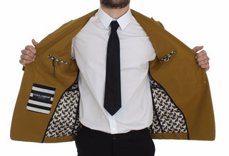 Yellow Cotton Stretch Blazer Dolce & Gabbana