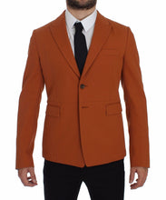 Orange Cotton Stretch Blazer Dolce & Gabbana