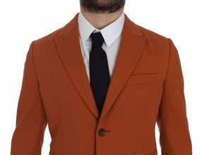 Orange Cotton Stretch Blazer Dolce & Gabbana