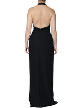 Emporio Armani Black Sleeveless Halter Sheath Long Gown Dress