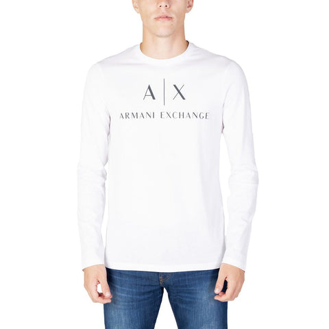 White Cotton Long Sleeve Armani Exchange