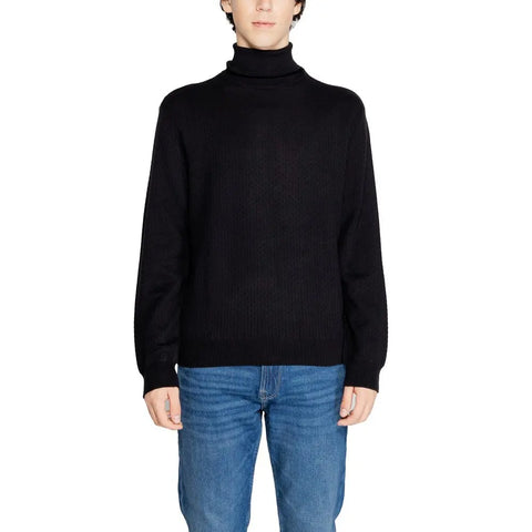 Black Cotton Turtleneck Armani Exchange